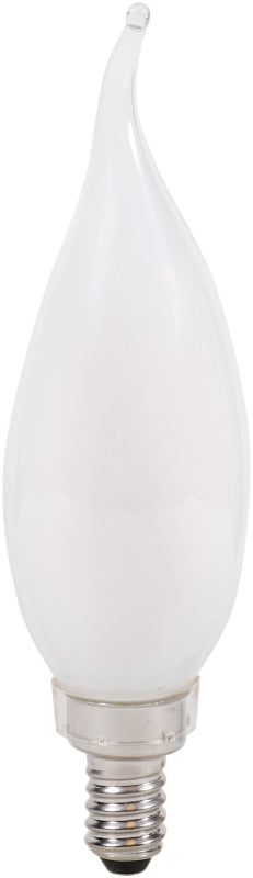 Sylvania 40782 Natural LED Bulb, Decorative, 500 Lumens, 5.5 W, B10 Bent Tip Lamp, 60 W Equivalent, E12 Lamp Base