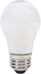Sylvania 40776 Natural LED Bulb, General Purpose, A15 Lamp, 60 W Equivalent, E26 Lamp Base, Dimmable, Frosted