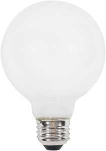 Sylvania 40766 LED Bulb, Globe, 350 Lumens, 4.5 W, G25 Lamp, 40 W Equivalent, E26 Lamp Base, Dimmable, Frosted, Daylight