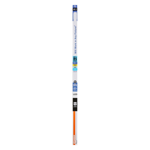 Sylvania 41204 LED Bulb, Linear, Type AB Universal, T8 Lamp, 25 W Equivalent, G13 Fluorescent Pin Lamp Base, Frosted