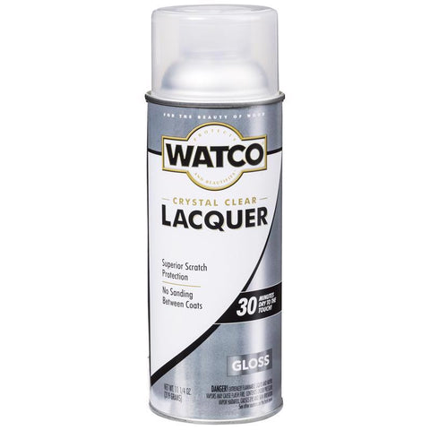 WATCO Gloss Clear Oil-Based Alkyd Wood Finish Lacquer Spray 11.25 oz, Pack of 6