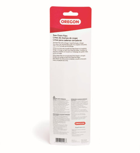 Oregon 23727 Chainsaw File, Double Cut, 3/16 in Dia Dimensions, Round, Steel