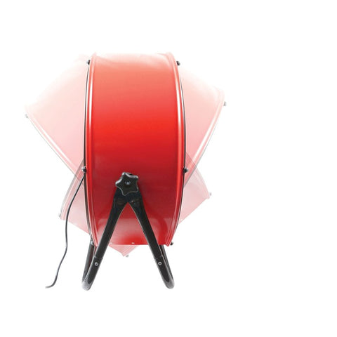 MaxxAir BF24TFRED Tilting Drum Fan, 1 -Phase, 120 V, 4 -Blade, 2 -Speed, 2800, 4000 cfm Air, Red