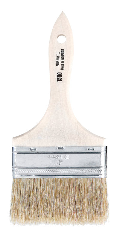 Linzer 4 in. W Flat White China Bristle Paint Brush