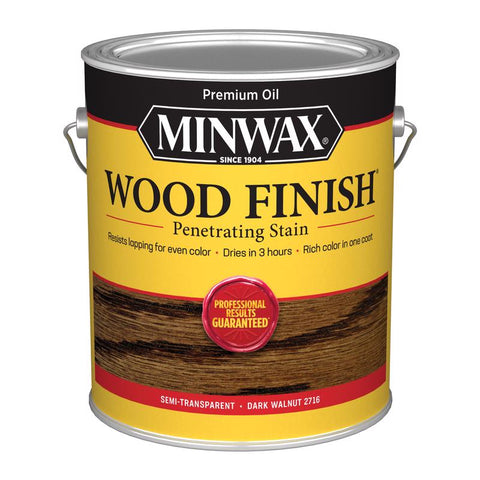 Minwax Wood Finish 710810000 Wood Stain, Dark Walnut, Liquid, 1 gal, Can, Pack of 2