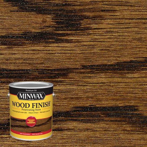 Minwax Wood Finish 710810000 Wood Stain, Dark Walnut, Liquid, 1 gal, Can, Pack of 2