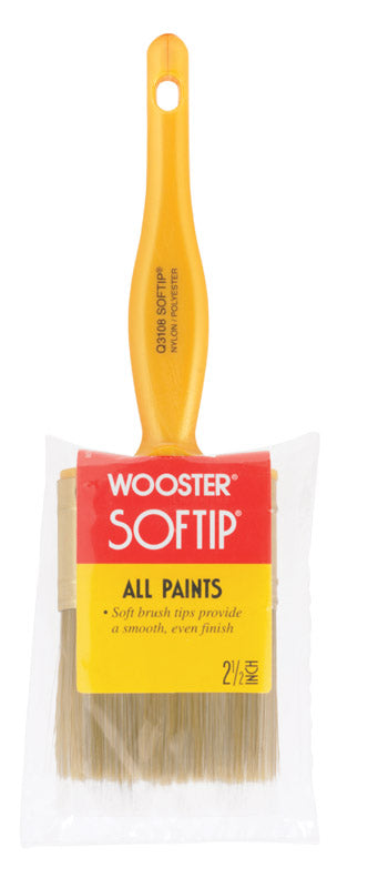 Wooster Softip 2 1/2 in. W Flat Nylon Polyester Paint Brush