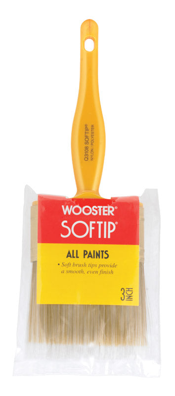Wooster Softip 3 in. W Flat Nylon Polyester Paint Brush