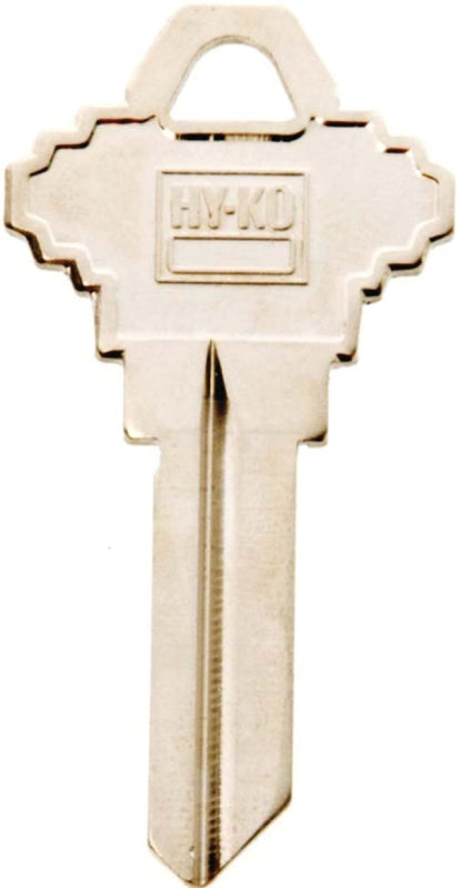 Hy-Ko 11010SC8 Key Blank, Brass, Nickel, For: Schlage Cabinet, House Locks and Padlocks, Pack of 10