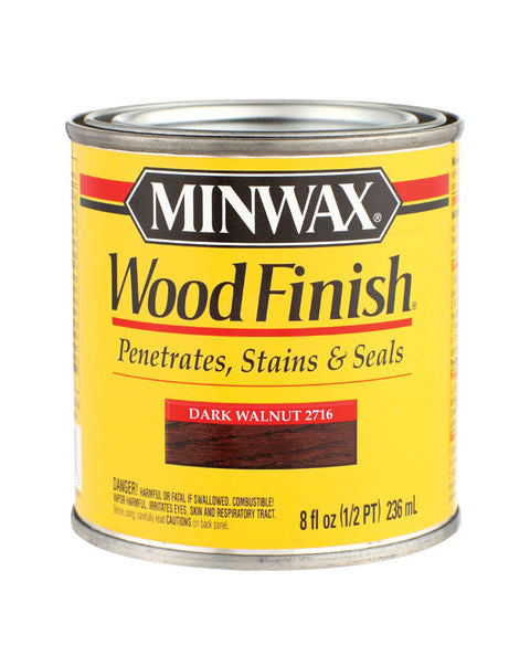 Minwax Wood Finish Transparent Oil-Based Wood Stain Dark Walnut 1/2 pt.