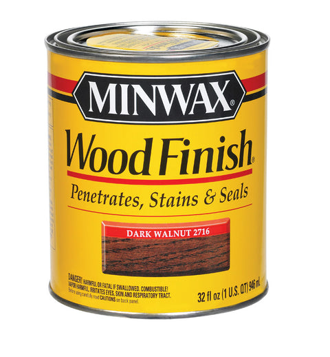 Minwax Wood Finish Transparent Oil-Based Wood Stain Dark Walnut 1 qt.