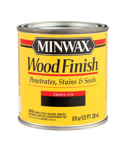 Minwax Wood Finish Transparent Oil-Based Wood Stain Ebony 1/2 pt.