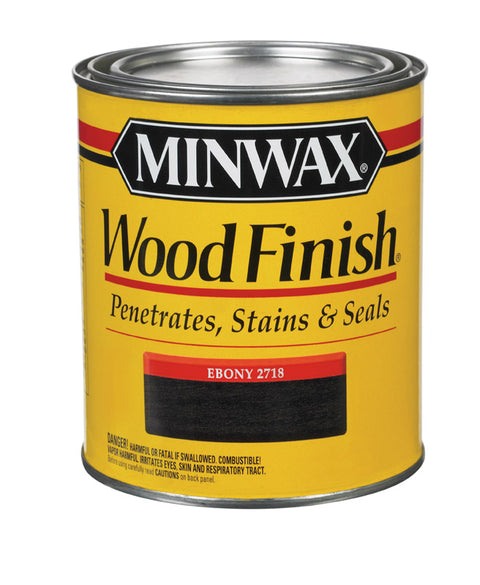 Minwax Wood Finish Transparent Oil-Based Wood Stain Ebony 1 qt.