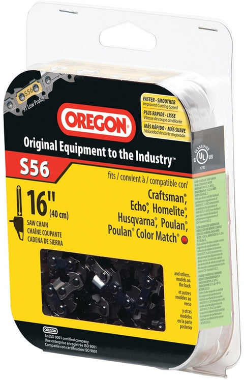 Oregon S56 Premium Replacement Chain Saw Chain, 3/8 in X 16 in