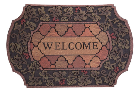 Simple Spaces T199 Door Mat, 35 in L, 23 in W, Flocking Pattern, Polyester Surface