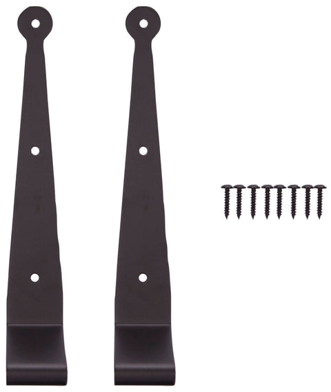 ProSource SH-S03-PS Strap Hinge, 10 in, Black, Screw Mounting