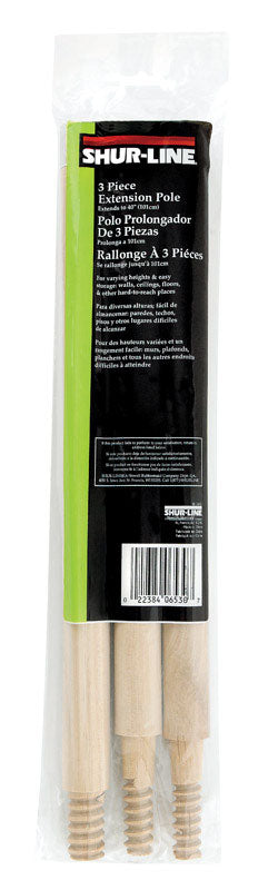 Shur-Line Extension Pole Brown Wood 40 in. L x 1 in. Dia.