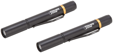 PowerZone 12245 Penlight, AAA Battery, LED Lamp, 100 Lumens, 30 m Beam Distance, 4 hrs Run Time, Black