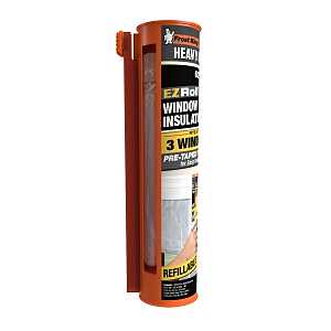Frost King EZ Roll EZ833CDSP Window Shrink Kit, 126 in W, 1.5 mm Thick, 62 in L, Polyethylene, Clear