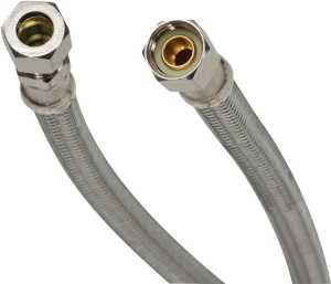 Fluidmaster B8F12 Water Supply Connector, 3/8 in, Compression, Polymer/Stainless Steel, 1000 psi Pressure