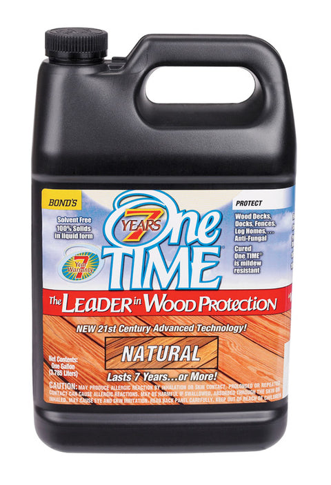 One TIME Semi-Transparent Natural Wood Preservative 1 gal.