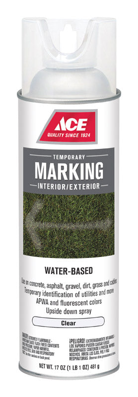 Ace Water-Based Clear Upside-Down Marking Paint Spray 17 oz.