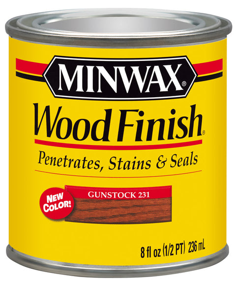 Minwax Wood Finish Transparent Oil Based Wood Stain Gunstock 1/2 pt.