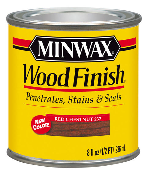 Minwax Wood Finish Transparent Oil Based Wood Stain Red Chestnut 1/2 pt.