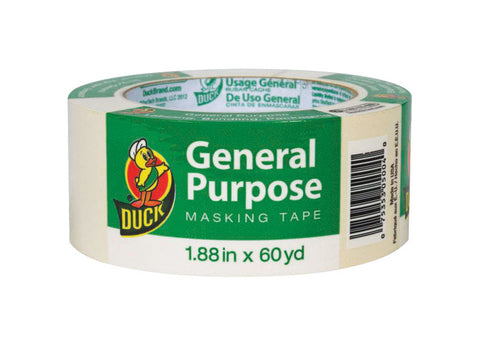 Duck 1.88 in. W x 60 yd. L General Purpose Masking Tape Regular Strength Beige 1 pk