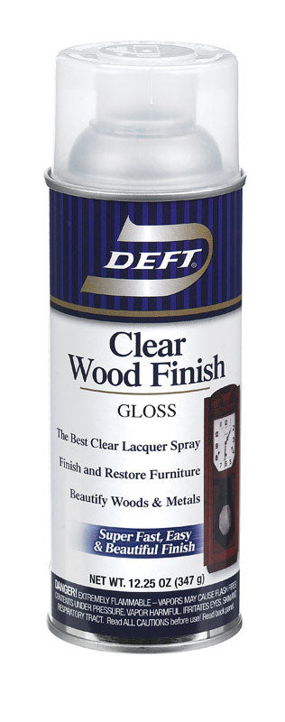 Deft Wood Finish Lacquer Spray Gloss 12-1/4 oz.