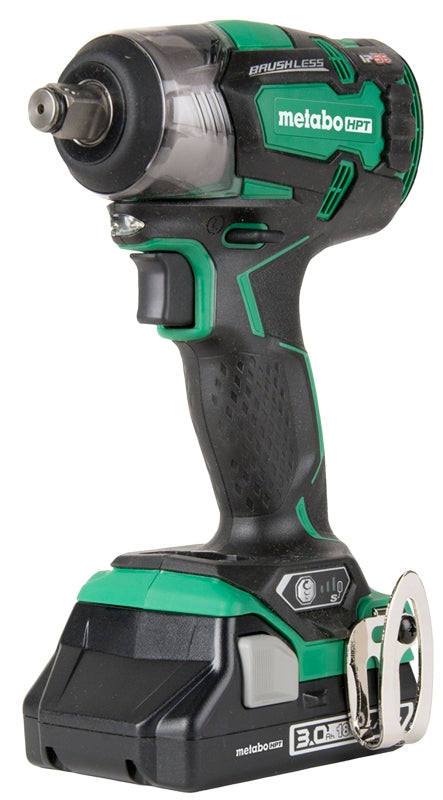 Metabo HPT WR18DBDL2M Impact Wrench Kit, Tool Only, 18 V, 3 Ah, 1/2 in Drive, Square Drive, 3600 bpm IPM