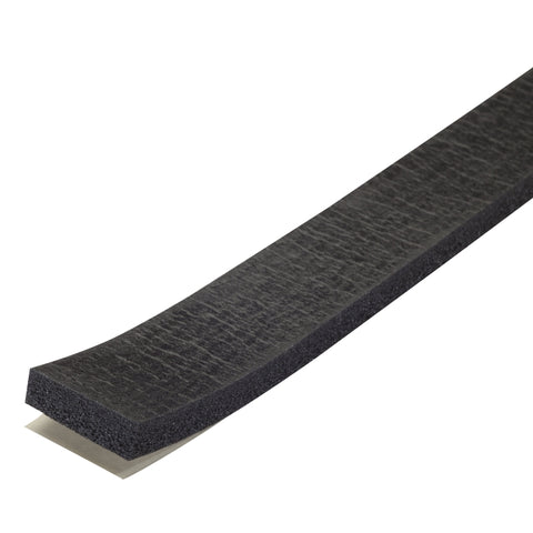 M-D 43155 Weatherstrip Tape, 1 in W, 1/4 in Thick, 10 ft L, Sponge Rubber, Black