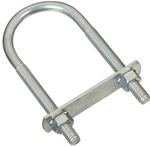 National Hardware N222-158 U-Bolt, 4-1/4 in L Inside, 1-3/4 in W Inside, 5/16-18 Thread, 2-1/4 in L Thread, Steel, Zinc, Pack of 5