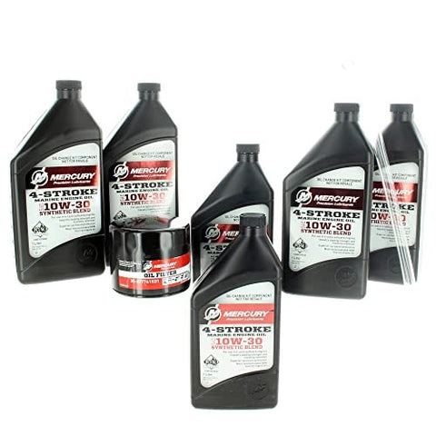 Mercury Marine 8M0188357 OEM 150HP 4-Stroke 10W-30 Oil Change Kit