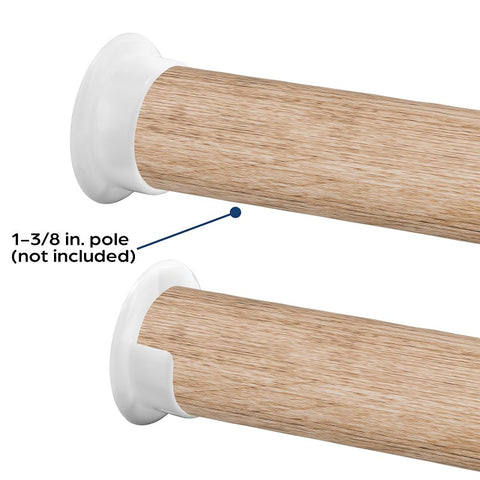 Prime-Line N 6568 Closet Pole Socket, Plastic, White