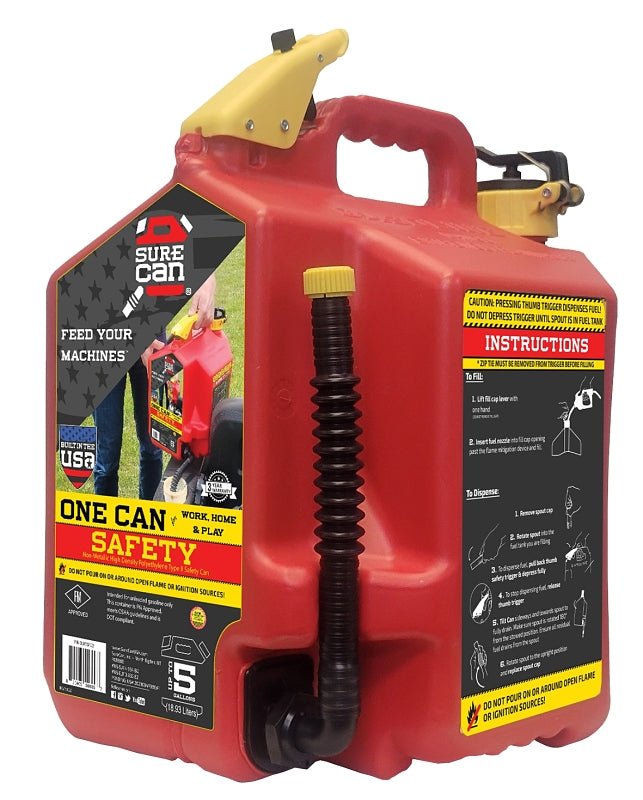 SUREcan SUR5SFG2 Safety Can, 5 gal, HDPE, Red – Shell Lumber and