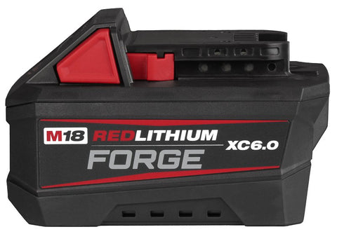 Milwaukee M18 REDLITHIUM FORGE XC6.0 48-11-1861 Battery Pack, 18 V Battery, 6 Ah, 60 min Charging