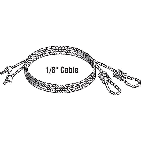 Prime-Line GD 52183 Aircraft Cable, 1/8 in Dia, 8 ft 6 in L, 2155 lb Working Load, Carbon Steel, Galvanized