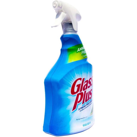 Glass Plus Spring Waterfall Scent Glass Cleaner 32 oz Liquid, Pack of 9