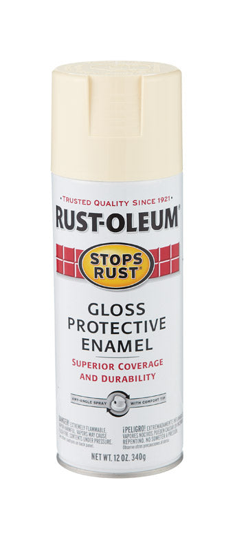Rust-Oleum Stops Rust Antique White Gloss Protective Enamel Spray 12 oz.