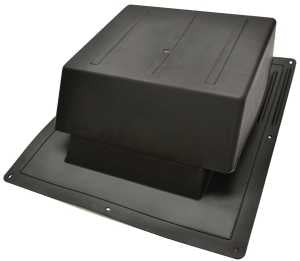Master Flow IR65BL Roof Louver, 5.88 in L, 18 in W, Resin, Black, Pack of 6