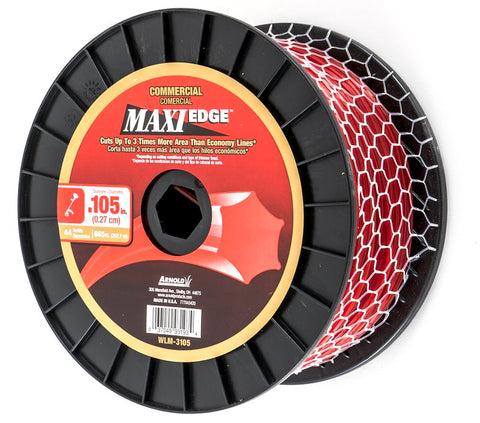 Arnold Maxi Edge Series WLM-3105 Trimmer Line Spool, 0.105 in Dia, 665 ft L, Polymer