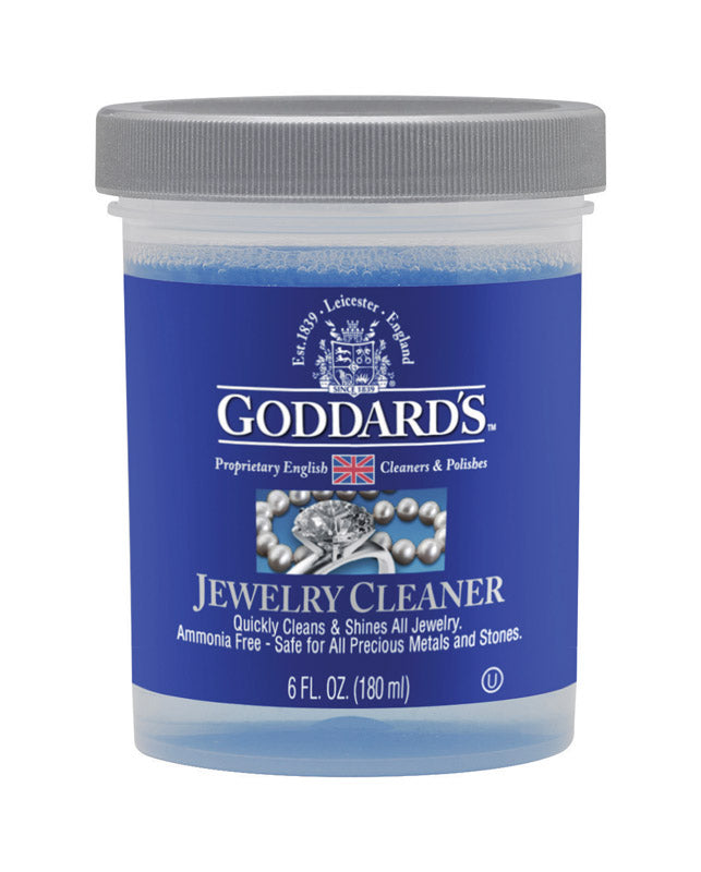 Goddard's Jewelry Cleaner, Tarnish Remover, Cleaning Solution for Silver, Gold, Diamond, Pearl & Gemstone Jewelry, Ammonia Free, Costume and Fine Jewelry Cleaner with Cleaning Brush & Dip Basket, 6 oz - Thumbnail 3