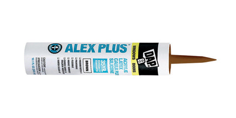 DAP Alex Plus Acrylic Latex Caulk Brown 10.1 oz.