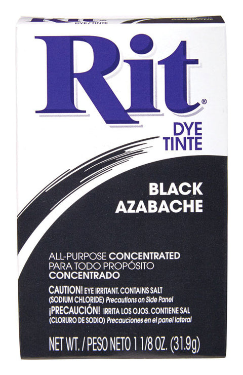 Rit 1-1/8 oz. Black For Fabrics as well as wood, Wicker, Paper and Plastic Powder Dye