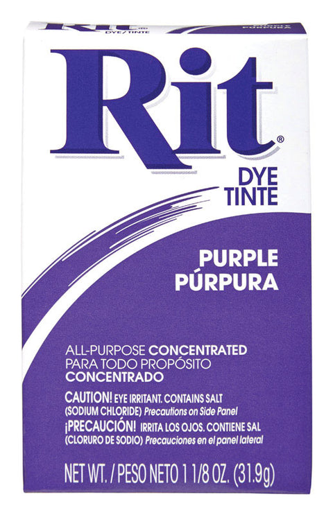 Rit 1-1/8 oz. Purple For Fabrics as well as wood, Wicker, Paper and Plastic Powder Dye