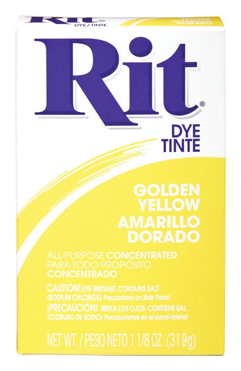 Rit 1-1/8 oz. Gold For Fabrics as well as wood, Wicker, Paper and Plastic Powder Dye