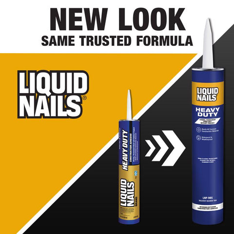 Liquid Nails Heavy Duty Acrylic Latex Construction Adhesive 28 oz, Pack of 12