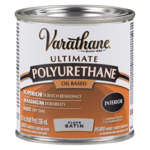 Varathane Premium Satin Clear Oil-Based Polyurethane 0.5 pt, Pack of 4