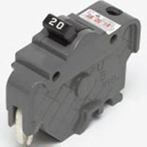 Federal Pacific UBIF20N Replacement Circuit Breaker, Type NA, 20 A, 1-Pole, 120 V, Standard Trip, Plug Mounting, Gray